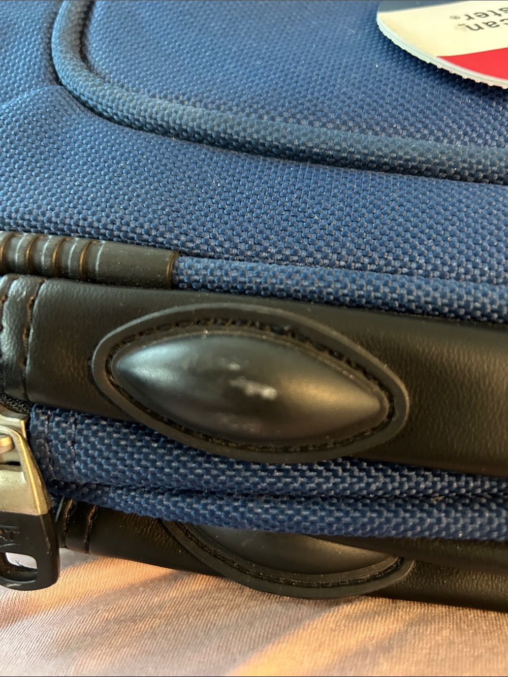 American Tourister Navy Blue Travel Carry-On Vintage Tote - Picture 7 of 7